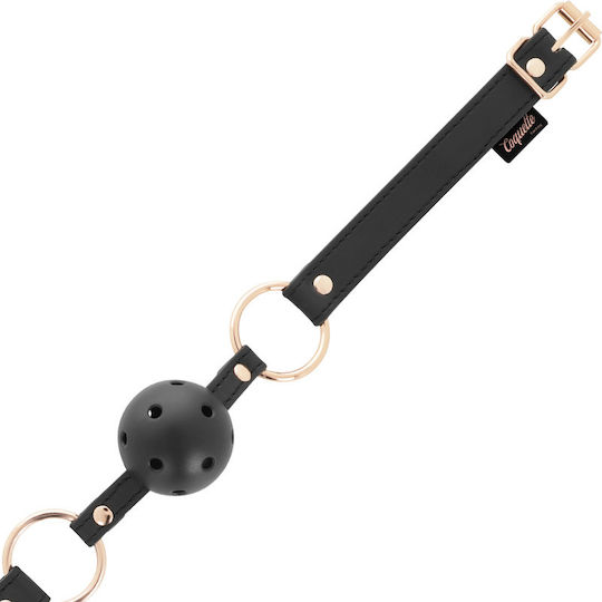 Coquette Vegan Leather Ball Gag Φίμωτρο σε Μαύρο Χρώμα