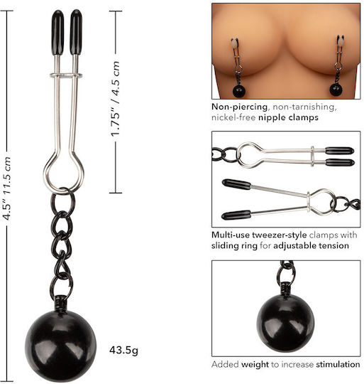 Calexotics Nipple Grips Weighted Tweezer Nipple Clamps Σφιγκτήρες Θηλών