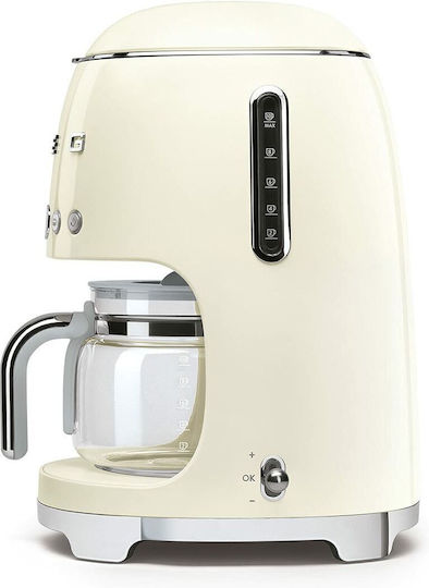 Smeg Programmable Filter Coffee Machine 1050W Beige