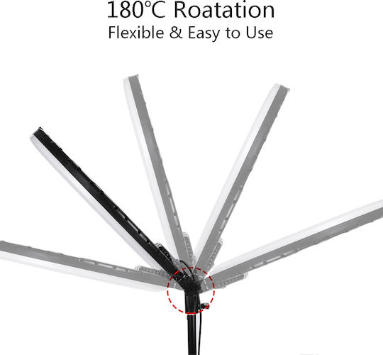 Selfie Ringlicht RGB Ringlicht 45cm mit Bodenstativ und Handyhalter