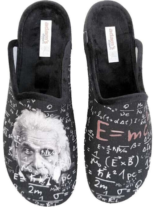Einstein Ανδρικές Παντόφλες Μαύρες