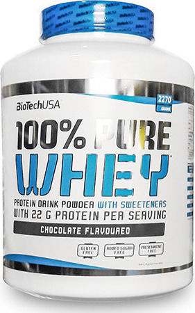 Biotech USA 100% Pure Whey Protein Whey Gluten Free with Flavor Chocolate 2.27kg