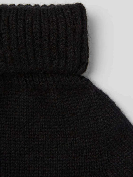 Schwarz Gestrickt Handschuhe