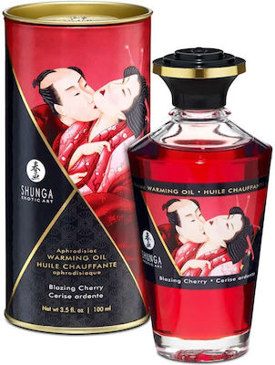 Shunga Aphrodisiac Warming Massageöl mit Duftstoff Blazing Cherry 100ml D-213460