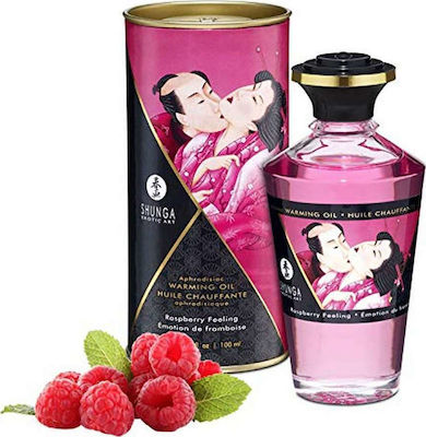 Shunga Aphrodisiac Warming Λάδι για Μασάζ με Άρωμα Raspberry Feeling 100ml