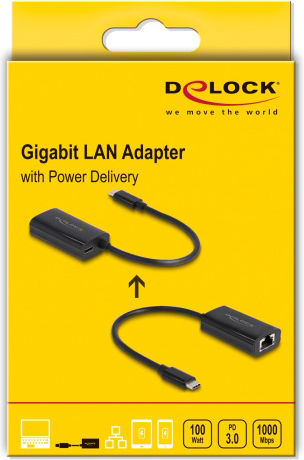 DeLock 61026 Adaptor Rețea USB-C cu Conexiune Cablată Gigabit Ethernet