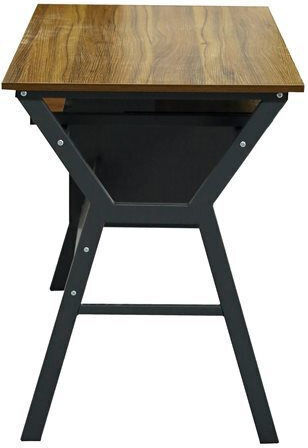 Computer Büro Vitino Holz Walnut / Grey mit Metallbeinen 120x60x76cm