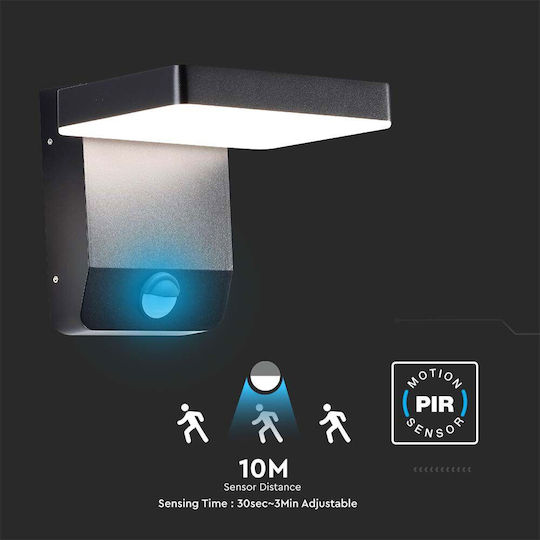 V-TAC Aplica de exterior montată pe perete LED IP65 17W cu Alb Cald Lumină 17.8x17x16εκ.