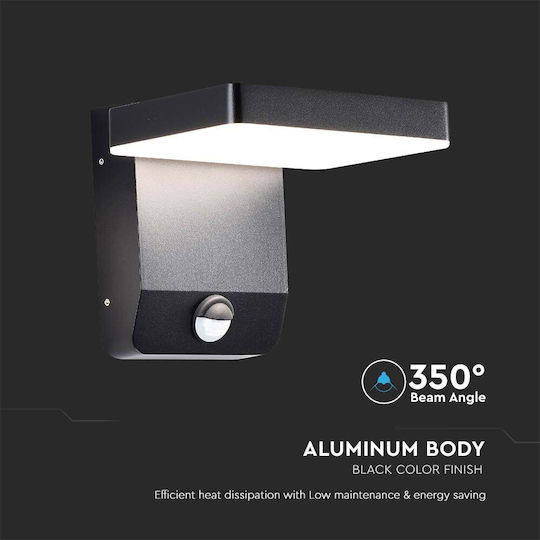V-TAC Aplica de exterior montată pe perete LED IP65 17W cu Alb Cald Lumină 17.8x17x16εκ.