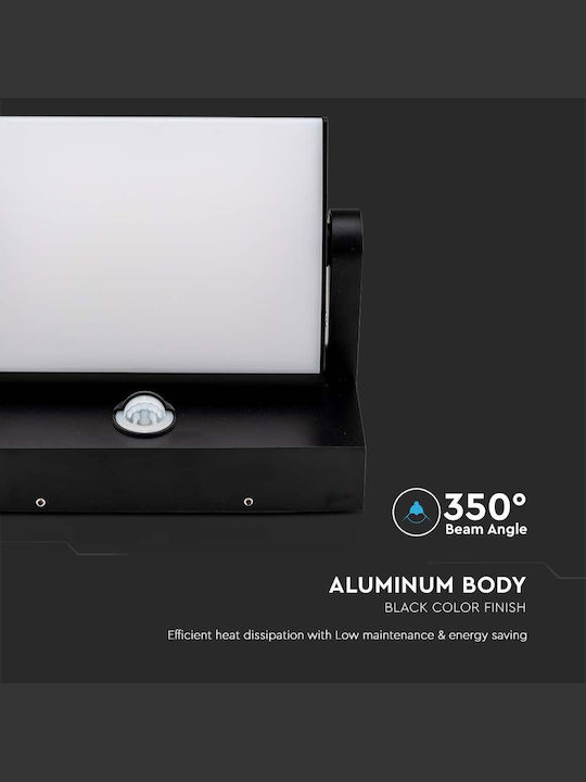 V-TAC Wall-Mounted Outdoor Ceiling Lamp LED IP65 17W with Warm White Light 21.2x16.5x10cm