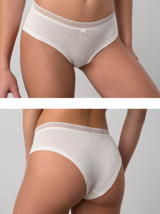 Cheeky Damen Slip mit Spitze Beige