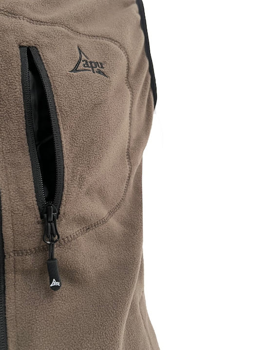 Apu Nepal Ανδρικό Γιλέκο Εργασίας με Επένδυση Fleece Χακί