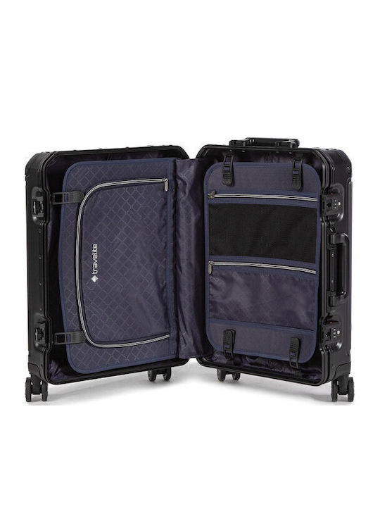 Travelite Nächste Βαλίτσα Ταξιδίου Kabine Hart Schwarz mit 4 Räder Höhe 55cm