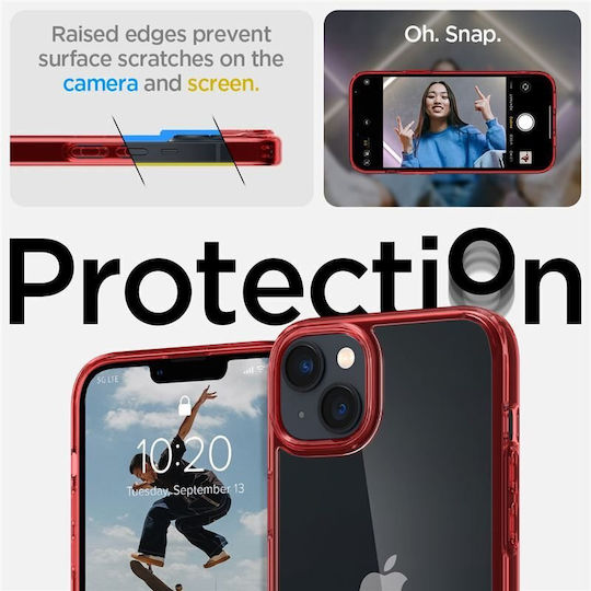 Spigen Ultra Hybrid Back Cover Plastic 2mm Red Crystal (iPhone 14)