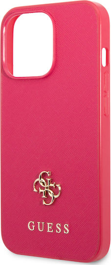 Guess Metal Logo Back Cover Plastic Pink (iPhone 13 Pro)