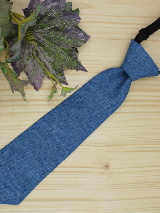 JFashion Kids Tie with Elastic Band Blue 29cm