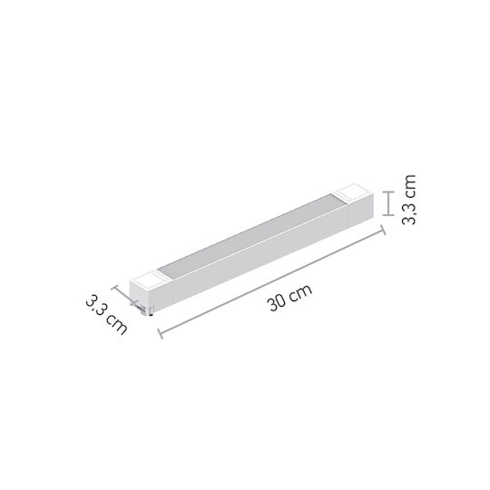 Inlight Commercial Linear LED Ceiling Light 20W Natural White IP20 L30xD3.3xH3.3cm