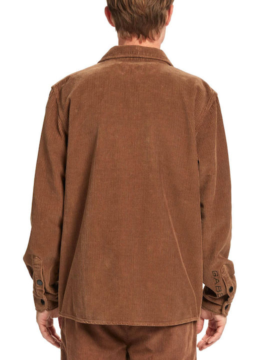 Gabba Men's Shirt Long Sleeve Corduroy Brown