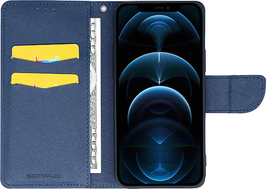 Sonique Trend Wallet Synthetic Leather Red / Dark Blue (Huawei Nova 8i / Honor 50 Lite)