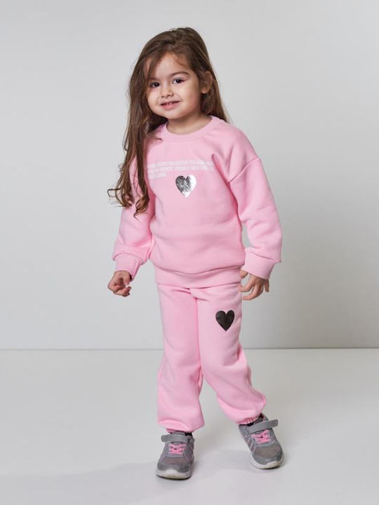 Action Sportswear Kids Sweatpants Set Pink 2pcs