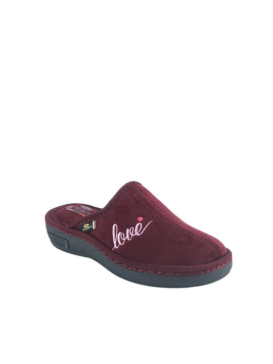 Spesita Women's Slipper In Burgundy Colour