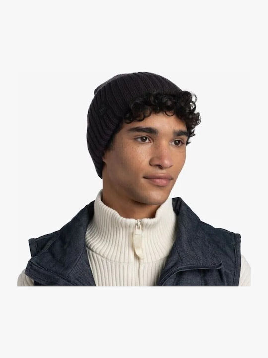 Rutger Beanie Masculin Căciulă cu Tricotaj Rib în culoarea Negru