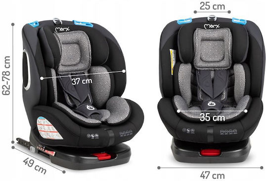 Momi Tordi Καθισματάκι Αυτοκινήτου με Isofix Black 0-36 kg