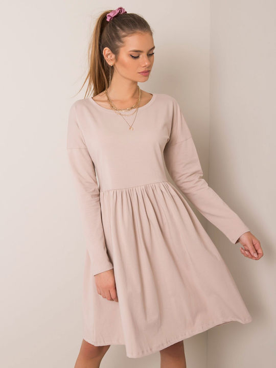 Rue Paris Midi Dress Beige