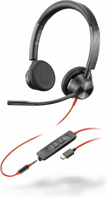 Plantronics BW3325-M На ушите Мултимедийни слушалки с микрофон и връзка 3,5 мм жак / USB-A