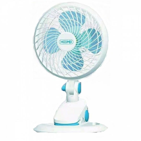 Hoomei Ventilator USB Reîncărcabil 3W Albastru HM-8130B