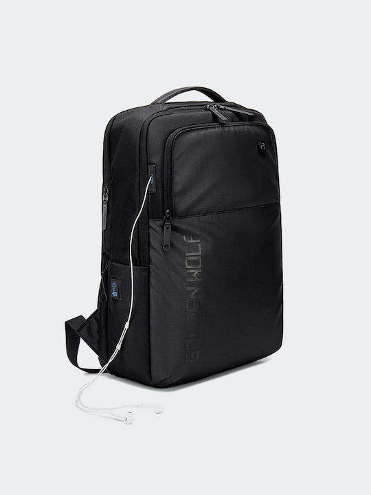 Arctic Hunter Golden Wolf GB00399 Wasserdicht Tasche Rucksack für Laptop 15.6" in Schwarz Farbe