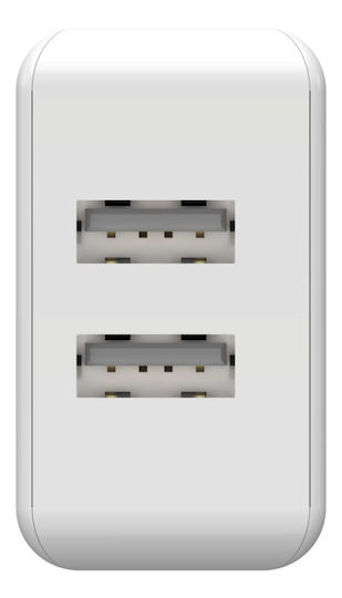 Ansmann Φορτιστής Χωρίς Καλώδιο με 2 Θύρες USB-A Λευκός (HC212)