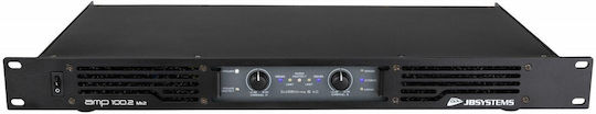 Jb Systems AMP100-2 PA Power Amplifier 2 Channels 100W/4Ω 70W/8Ω with Cooling System Black