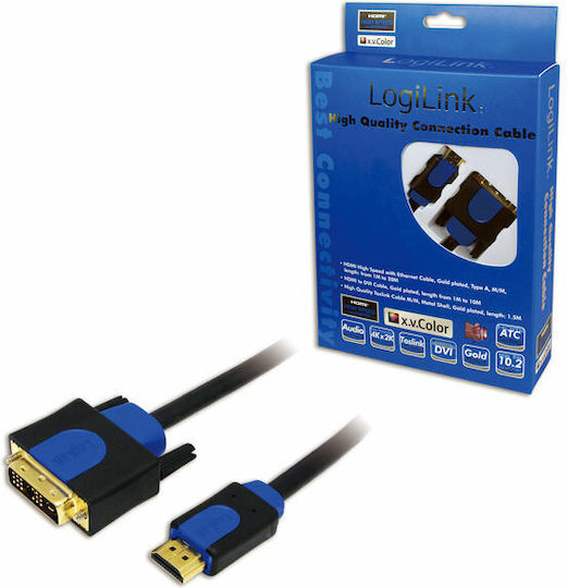 LogiLink Cable DVI-D male - HDMI male 2m (CHB3102)