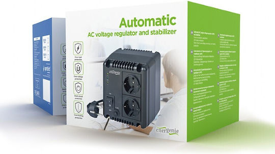 Energenie EG-AVR-0501 Compact Voltage Regulator Relay 500VA with 2 Sockets Current