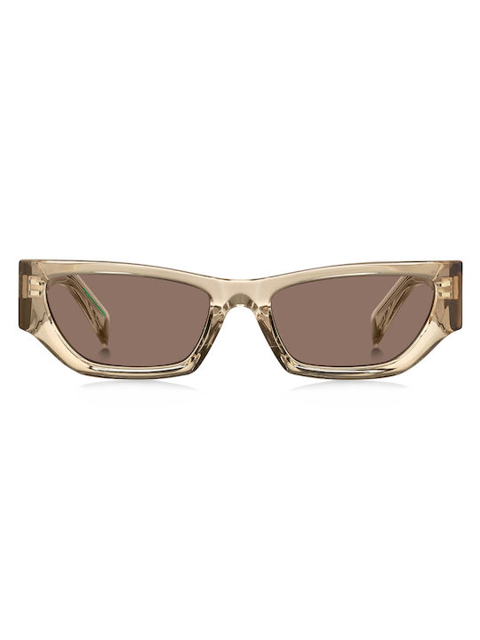 Tommy Hilfiger Women's Sunglasses with Beige Acetate Frame and Brown Lenses TJ0093/S 10A/70