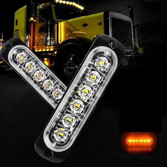 Car Signaling Bar LED 12 / 24V with Orange Lighting