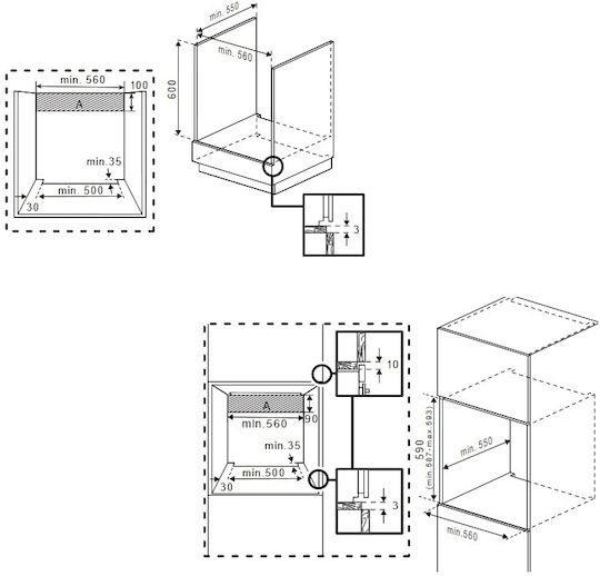 Beko Cuptor Deasupra Blatului 66lt cu Plite Ceramice L59.4cm.