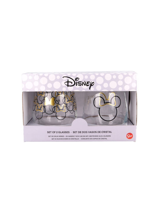 Stor Minnie Set of Glasses Water made of Glass 510ml 2pcs