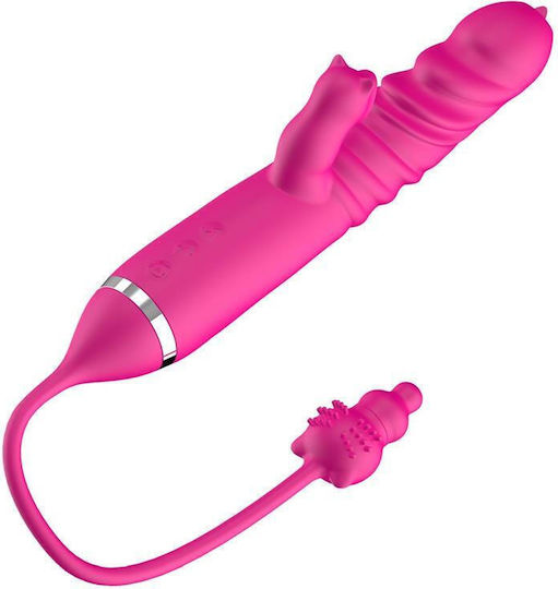 Kinksters Вибратор G-Spot Трикратно стимулиране на натискане на езика 18см Розов