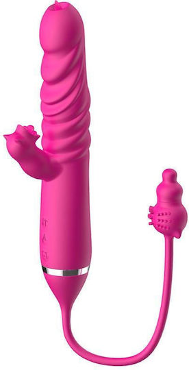 Kinksters Вибратор G-Spot Трикратно стимулиране на натискане на езика 18см Розов