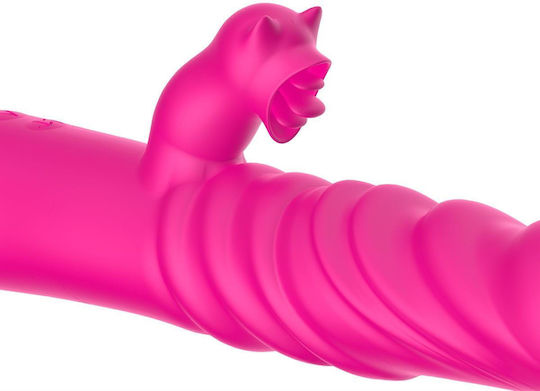 Kinksters Вибратор G-Spot Трикратно стимулиране на натискане на езика 18см Розов