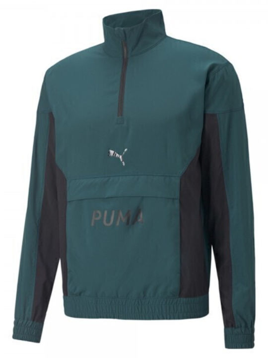 Train Fit Jacket Waterproof and Windproof Green