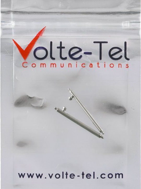 Volte-Tel Πείρος Ρολογιού 2τμχ Ασημί