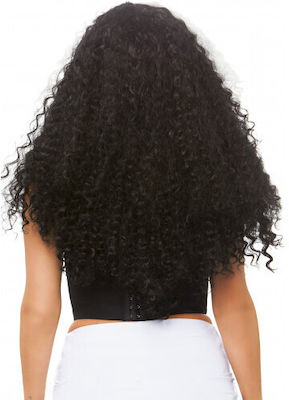 Leg Avenue Long Curly Wig LA-A2858 Black White