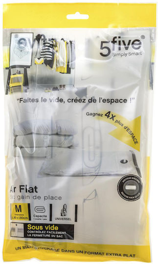5Five Plastic Storage Bag For Clothes Airtight and with Vacuum 80x60cm 1pcs