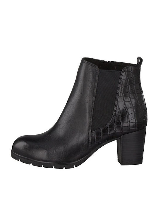 Marco Tozzi Leather Women's Ankle Boots Black