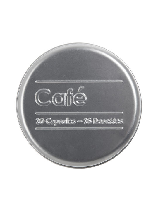 5Five Coffee Jar with Lid Metallic Black 7.8x7.8x17.8cm 1 Piece