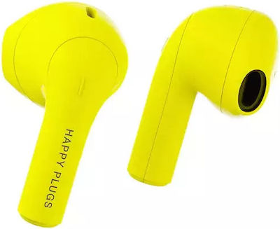 Happy Plugs Joy In-ear Bluetooth Handsfree Earphones with Sweat Resistance and Charging Case Yelloα