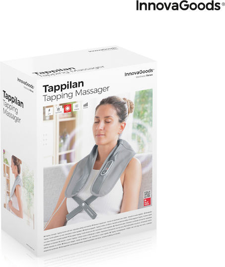 InnovaGoods Tapping and Percussive Massager Συσκευή Μασάζ για τον Αυχένα με Λειτουργία Θέρμανσης Γκρι